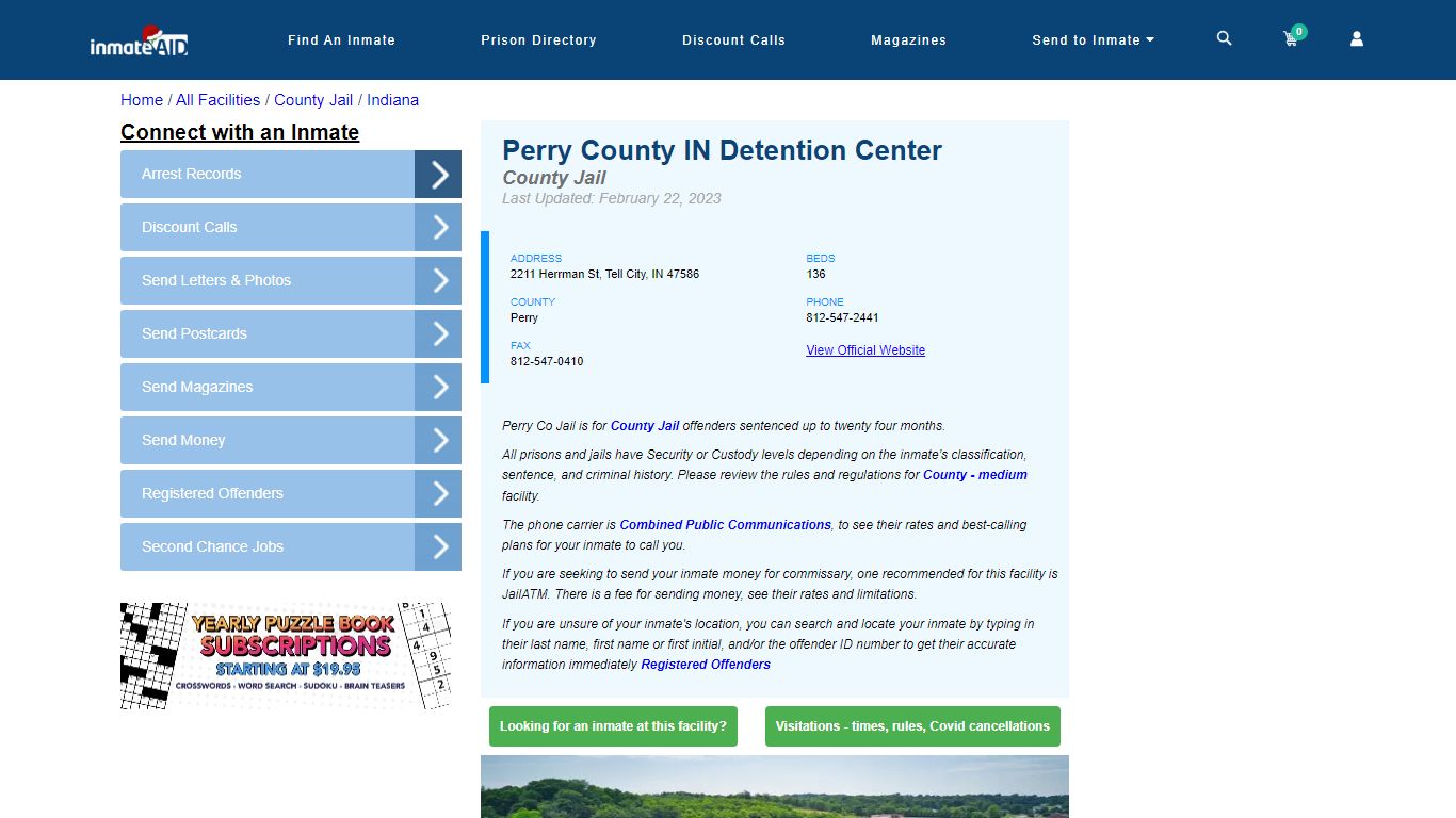 Perry County IN Detention Center - Inmate Locator - Tell City, IN